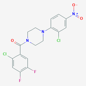 B187885 (2-Chloro-4,5-difluorophenyl)-[4-(2-chloro-4-nitrophenyl)piperazin-1-yl]methanone CAS No. 5667-50-5