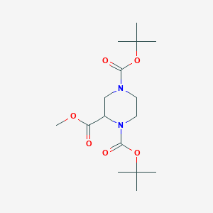 B187903 1,4-DI-Tert-butyl 2-methyl piperazine-1,2,4-tricarboxylate CAS No. 171504-98-6