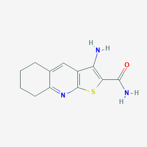 molecular formula C12H13N3OS B187934 3-氨基-5,6,7,8-四氢噻吩并[2,3-b]喹啉-2-甲酰胺 CAS No. 315248-91-0