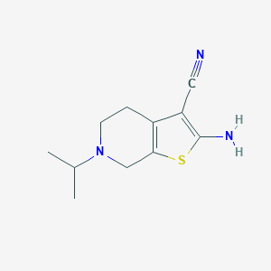 molecular formula C11H15N3S B187973 2-氨基-6-异丙基-4,5,6,7-四氢噻吩并[2,3-c]吡啶-3-腈 CAS No. 26830-40-0