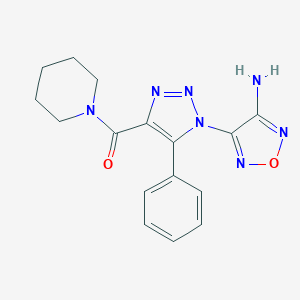 B188008 [1-(4-Amino-1,2,5-oxadiazol-3-yl)-5-phenyltriazol-4-yl]-piperidin-1-ylmethanone CAS No. 312275-03-9