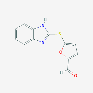 molecular formula C12H8N2O2S B188032 5-(1H-Benzoimidazol-2-ylsulfanyl)-furan-2-carbaldehyde CAS No. 39689-08-2