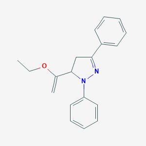 molecular formula C19H20N2O B188040 1H-Pyrazole, 5-(1-ethoxyethenyl)-4,5-dihydro-1,3-diphenyl- CAS No. 87995-89-9