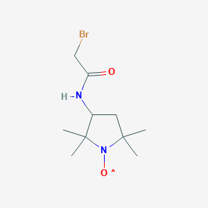 molecular formula C10H19BrN2O2 B018808 1-吡咯烷氧基，3-((溴代乙酰)氨基)-2,2,5,5-四甲基- CAS No. 17932-40-0