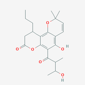 molecular formula C22H28O6 B188103 Calanolide E CAS No. 142566-61-8