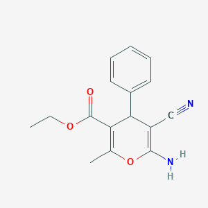B188106 ethyl 6-amino-5-cyano-2-methyl-4-phenyl-4H-pyran-3-carboxylate CAS No. 72568-47-9