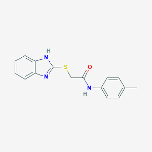 B188126 Acetamide, 2-(1H-benzimidazol-2-ylthio)-N-(4-methylphenyl)- CAS No. 30065-35-1