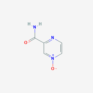 molecular formula C5H5N3O2 B188134 3-Carbamoylpyrazine 1-oxide CAS No. 768-36-5