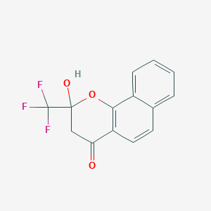 molecular formula C14H9F3O3 B188139 2-hydroxy-2-(trifluoromethyl)-2,3-dihydro-4H-benzo[h]chromen-4-one CAS No. 5481-53-8