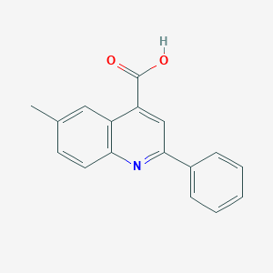 molecular formula C17H13NO2 B188150 6-Methyl-2-phenylquinoline-4-carboxylic acid CAS No. 60538-98-9