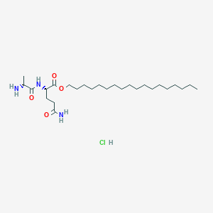 molecular formula C26H52ClN3O4 B188152 octadecyl (2S)-5-amino-2-[[(2R)-2-aminopropanoyl]amino]-5-oxopentanoate;hydrochloride CAS No. 153508-74-8