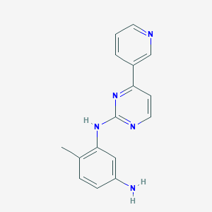 molecular formula C16H15N5 B018823 N-(5-氨基-2-甲基苯基)-4-(3-吡啶基)-2-嘧啶胺 CAS No. 152460-10-1