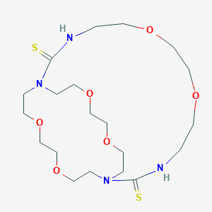 molecular formula C20H38N4O6S2 B188237 6,9,17,20,25,28-Hexaoxa-1,3,12,14-tetraazabicyclo[12.8.8]triacontane-2,13-dithione CAS No. 89863-11-6