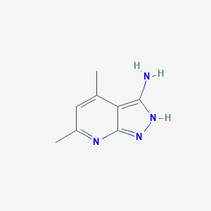 molecular formula C8H10N4 B188242 4,6-二甲基-1H-吡唑并[3,4-b]吡啶-3-胺 CAS No. 41601-44-9