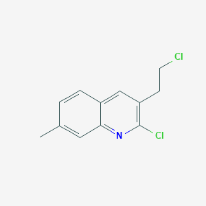 molecular formula C12H11Cl2N B188253 2-Chloro-3-(2-chloroethyl)-7-methylquinoline CAS No. 73863-50-0