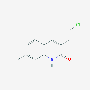 molecular formula C12H12ClNO B188254 3-(2-chloroethyl)-7-methylquinolin-2(1H)-one CAS No. 73863-55-5