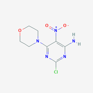 molecular formula C8H10ClN5O3 B188257 2-Chloro-6-(morpholin-4-yl)-5-nitropyrimidin-4-amine CAS No. 29955-44-0