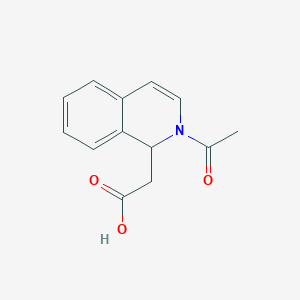 molecular formula C13H13NO3 B188262 (2-Acetyl-1,2-dihydroisoquinolin-1-yl)acetic acid CAS No. 58246-00-7