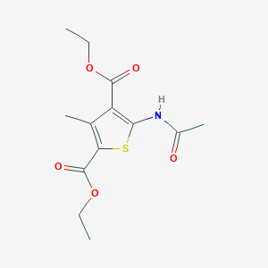 B188298 Diethyl 5-acetamido-3-methylthiophene-2,4-dicarboxylate CAS No. 4815-41-2