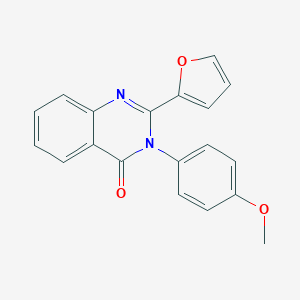 molecular formula C19H14N2O3 B188309 4(3H)-Quinazolinone, 2-(2-furanyl)-3-(4-methoxyphenyl)- CAS No. 35868-41-8