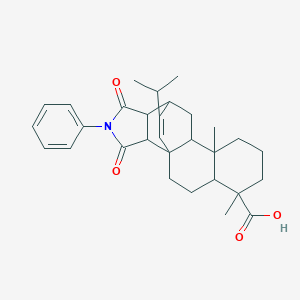 B188313 6,9a-Dimethyl-1,3-dioxo-2-phenyl-12-(propan-2-yl)hexadecahydro-3b,11-ethenonaphtho[2,1-e]isoindole-6-carboxylic acid CAS No. 5432-65-5