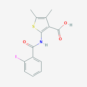 molecular formula C14H12INO3S B188315 2-[(2-Iodobenzoyl)amino]-4,5-dimethylthiophene-3-carboxylic acid CAS No. 5899-19-4