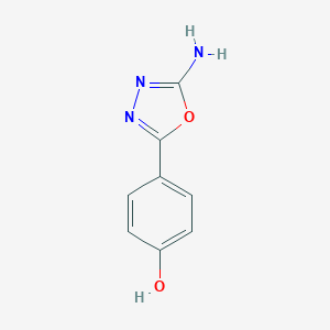 molecular formula C8H7N3O2 B188321 4-(5-Amino-1,3,4-oxadiazol-2-YL)phenol CAS No. 1750-79-4