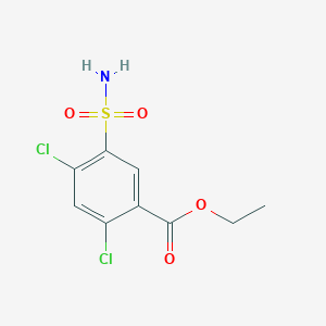 molecular formula C9H9Cl2NO4S B188332 2,4-二氯-5-磺酰基苯甲酸乙酯 CAS No. 4793-25-3