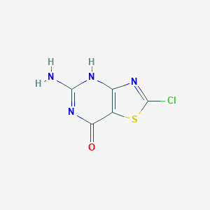 molecular formula C5H3ClN4OS B018834 5-アミノ-2-クロロ-2,3-ジヒドロチアゾロ[4,5-d]ピリミジン-7-(6H)-オン CAS No. 30161-95-6