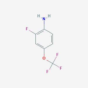 molecular formula C7H5F4NO B188343 2-氟-4-(三氟甲氧基)苯胺 CAS No. 123572-58-7