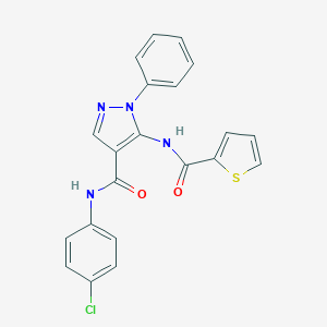 B188353 N-(4-chlorophenyl)-1-phenyl-5-(thiophene-2-carbonylamino)pyrazole-4-carboxamide CAS No. 5578-55-2