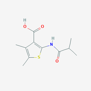 B188360 4,5-Dimethyl-2-(2-methylpropanamido)thiophene-3-carboxylic acid CAS No. 312940-41-3
