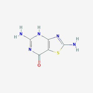 molecular formula C5H5N5OS B018837 2,5-二氨基噻唑并[4,5-d]嘧啶-7(6H)-酮 CAS No. 22288-77-3