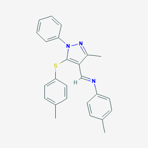 molecular formula C25H23N3S B188377 (E)-1-{3-Methyl-5-[(4-methylphenyl)sulfanyl]-1-phenyl-1H-pyrazol-4-yl}-N-(4-methylphenyl)methanimine CAS No. 5486-01-1