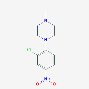 molecular formula C11H14ClN3O2 B188383 1-(2-氯-4-硝基苯基)-4-甲基哌嗪 CAS No. 16154-62-4