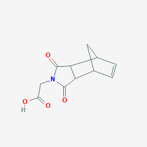 molecular formula C11H11NO4 B188389 (3,5-Dioxo-4-aza-tricyclo[5.2.1.0*2,6*]dec-8-en-4-yl)-acetic acid CAS No. 26749-93-9