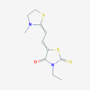 molecular formula C11H14N2OS3 B188398 3-Ethyl-5-[2-(3-methyl-1,3-thiazolidin-2-ylidene)ethylidene]-2-sulfanylidene-1,3-thiazolidin-4-one CAS No. 27930-87-6