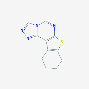 molecular formula C11H10N4S B188400 8,9,10,11-Tetrahydro[1]benzothieno[3,2-E][1,2,4]triazolo[4,3-c]pyrimidine CAS No. 40106-82-9