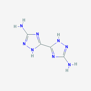 molecular formula C4H6N8 B188406 5-(3-amino-1H-1,2,4-triazol-5-yl)-1H-1,2,4-triazol-3-amine CAS No. 22819-10-9