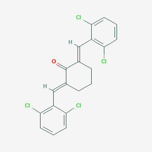 molecular formula C20H14Cl4O B188423 (2E,6E)-2,6-bis(2,6-dichlorobenzylidene)cyclohexanone CAS No. 42426-37-9