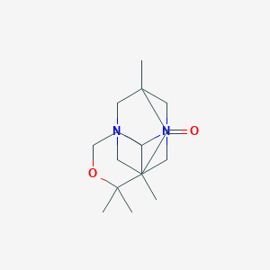 B188445 2',2',5,7-Tetramethyl-6-oxospiro(1,3-diazaadamantane-2,4'-tetrahydropyrane) CAS No. 176976-54-8