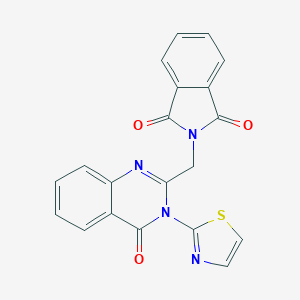 molecular formula C20H12N4O3S B188490 2-[[4-Oxo-3-(1,3-thiazol-2-yl)quinazolin-2-yl]methyl]isoindole-1,3-dione CAS No. 6060-92-0