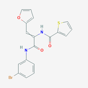 B188497 N-[(E)-1-[(3-Bromophenyl)carbamoyl]-2-(2-furyl)ethenyl]thiophene-2-carboxamide CAS No. 5873-29-0