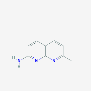 molecular formula C10H11N3 B188526 5,7-Dimethyl-1,8-naphthyridin-2-amine CAS No. 39565-07-6