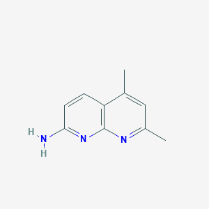 molecular formula C10H11N3 B188526 5,7-二甲基-1,8-萘啶-2-胺 CAS No. 39565-07-6