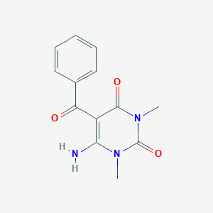 molecular formula C13H13N3O3 B188620 5-Benzoyl-6-amino-1,3-dimethyluracil CAS No. 22283-10-9