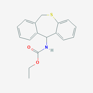 molecular formula C17H17NO2S B188680 Carbamic acid, (6,11-dihydrodibenzo(b,e)thiepin-11-yl)-, ethyl ester CAS No. 74797-18-5