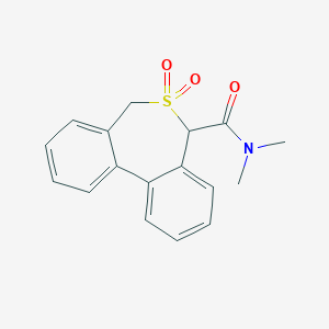 molecular formula C17H17NO3S B188702 5,7-Dihydro-N,N-dimethyldibenzo(c,e)thiepin-5-carboxamide 6,6-dioxide CAS No. 110160-82-2