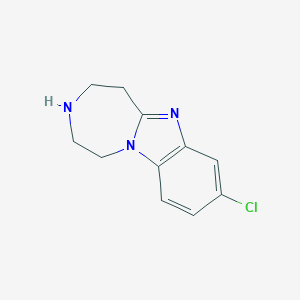 B188714 8-chloro-2,3,4,5-tetrahydro-1H-[1,4]diazepino[1,7-a]benzimidazole CAS No. 135875-11-5