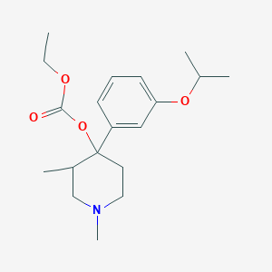 molecular formula C19H29NO4 B188766 碳酸，1,3-二甲基-4-[3-(1-甲基乙氧基)苯基]-4-哌啶基乙酯 CAS No. 149541-62-8